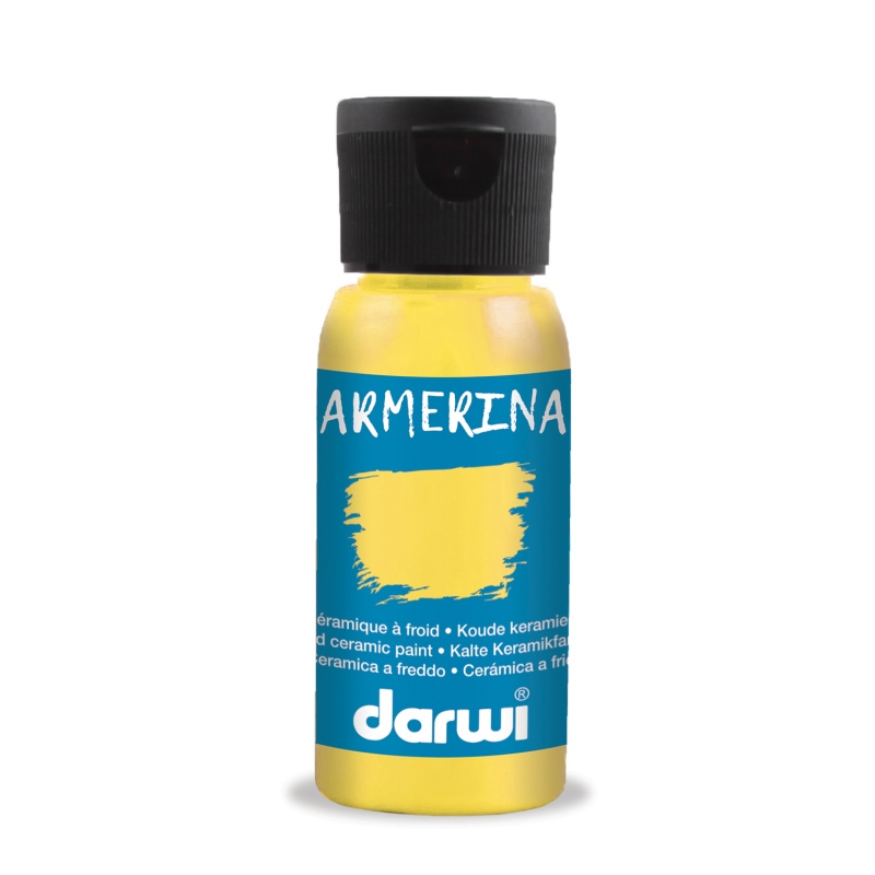 Darwi Armerina koude keramiekverf, 50ml, Donkergeel