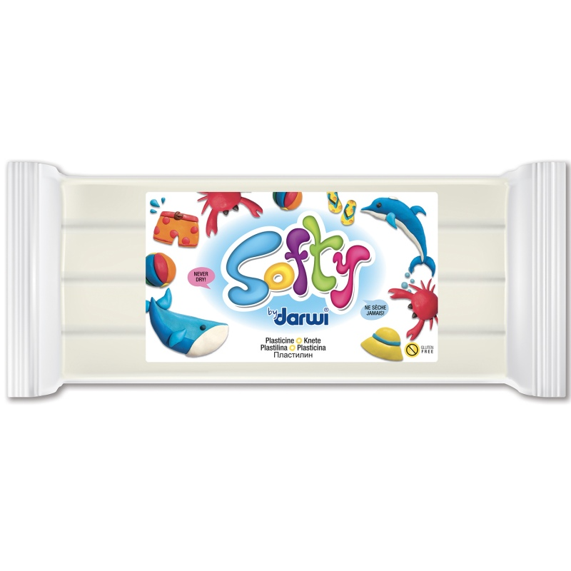 Darwi Softy Pâte à Modeler 500gr, Blanc