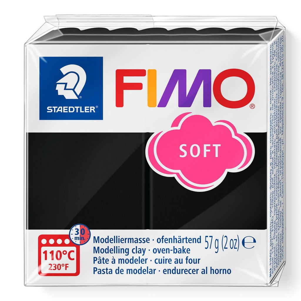 Fimo soft Boetseerklei, zwart, 8020-9, 57g