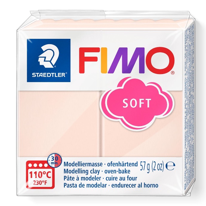 Fimo soft boetseerklei, 57gr - perzik