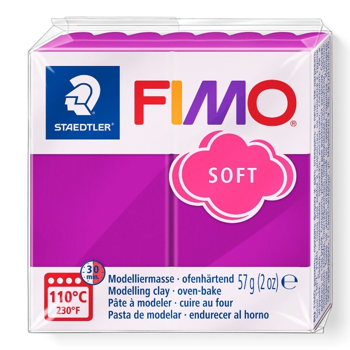 Fimo soft pâte à modeler 57g pourpre