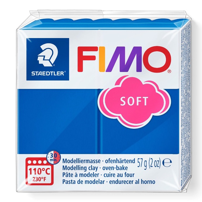 Fimo soft Boetseerklei, echtblauw, 8020-37, 57g