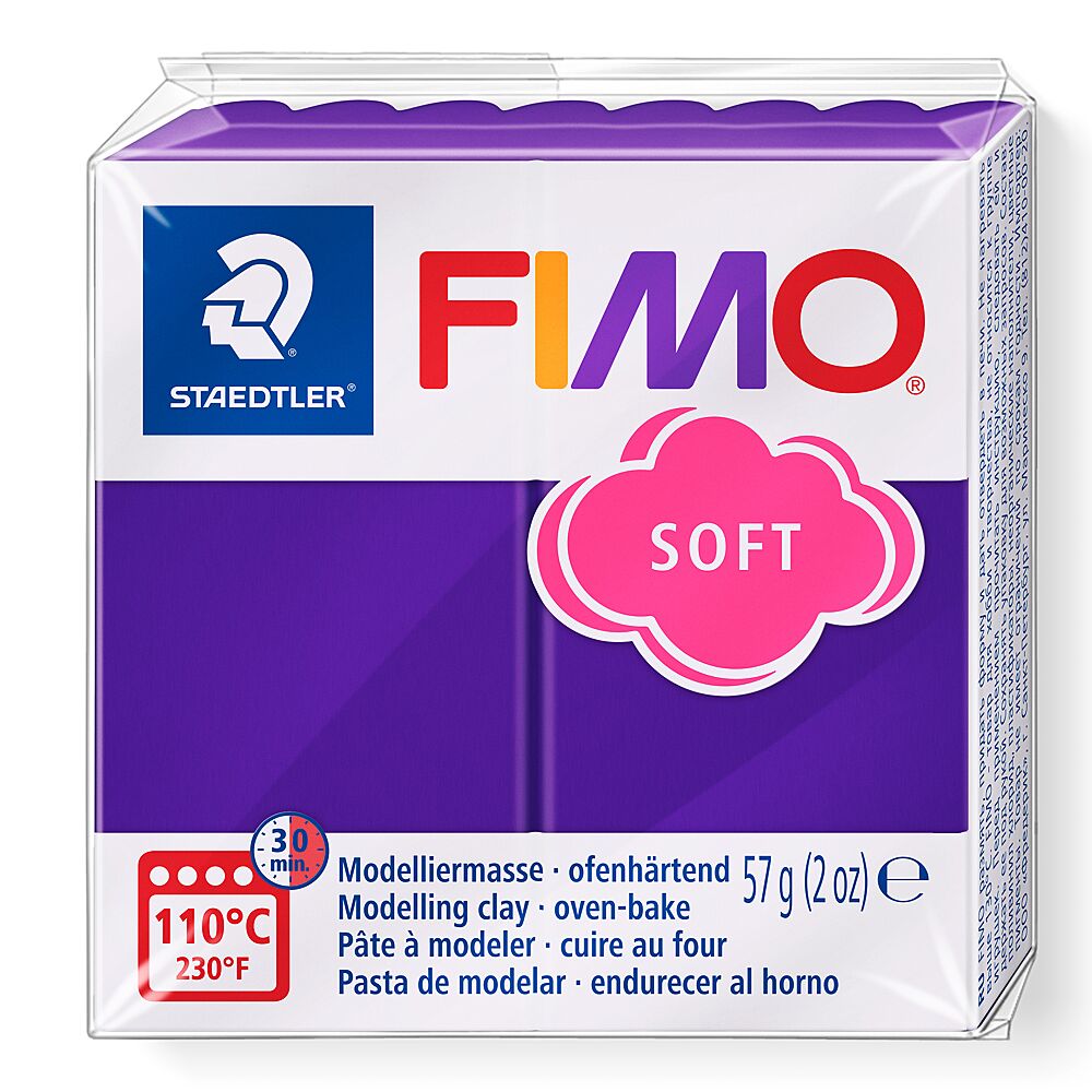 Fimo soft pâte à modeler 57g prune