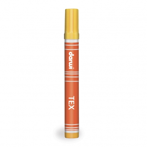 Textielstift Darwi tex opak, lijndikte 2mm - 6ml - geel