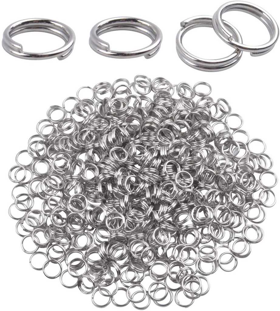 Splitring Zilver, 5 mm - 100 Stuks