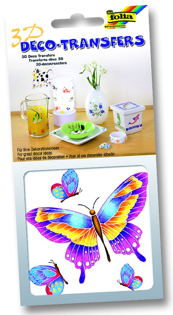 3D Deco-Transfers, 10x10cm, BUTTERFLIES*