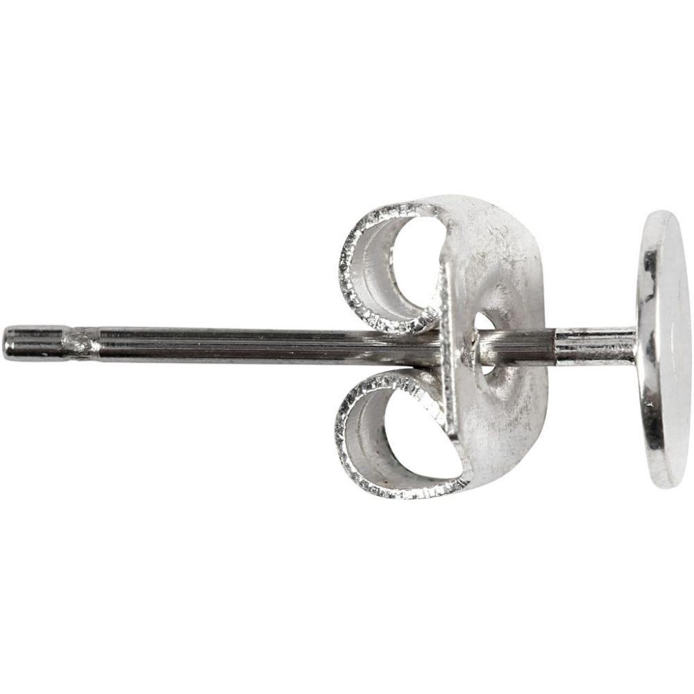 Perceuse Oreille avec support, Argent - 50 pièces