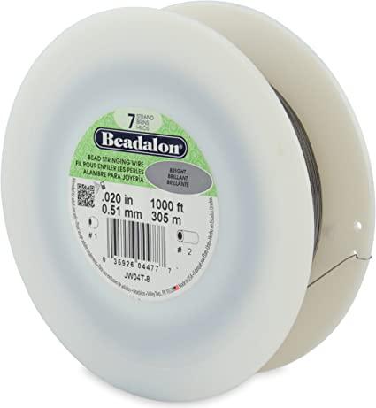 Beadalon Fil cablé 0,46mm, Argent - 305m