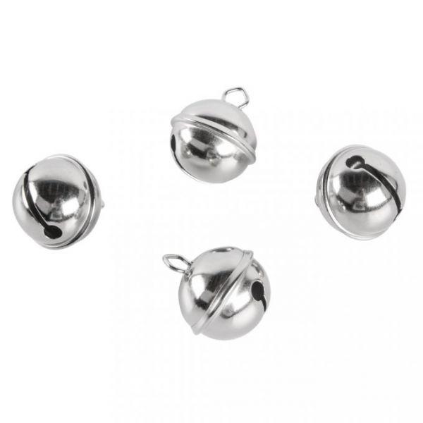 Kattenbelletjes 15mm, zilver - 25 stuks