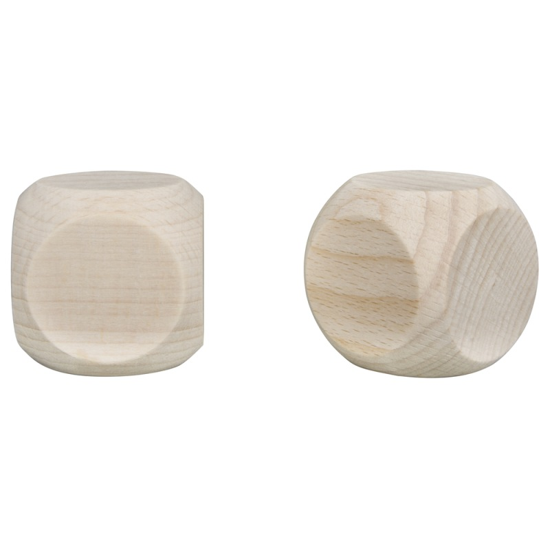 Dobbelsteen blanco, 3x3x3 cm - 10 stuks