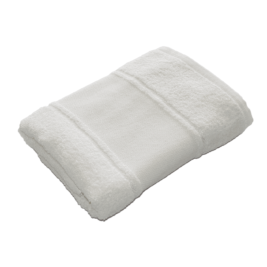 Serviette de bain galon aida 50x100cm, blanc