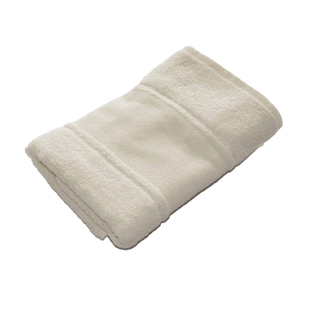 Serviette de bain galon aida 50x100cm, blanc cassé