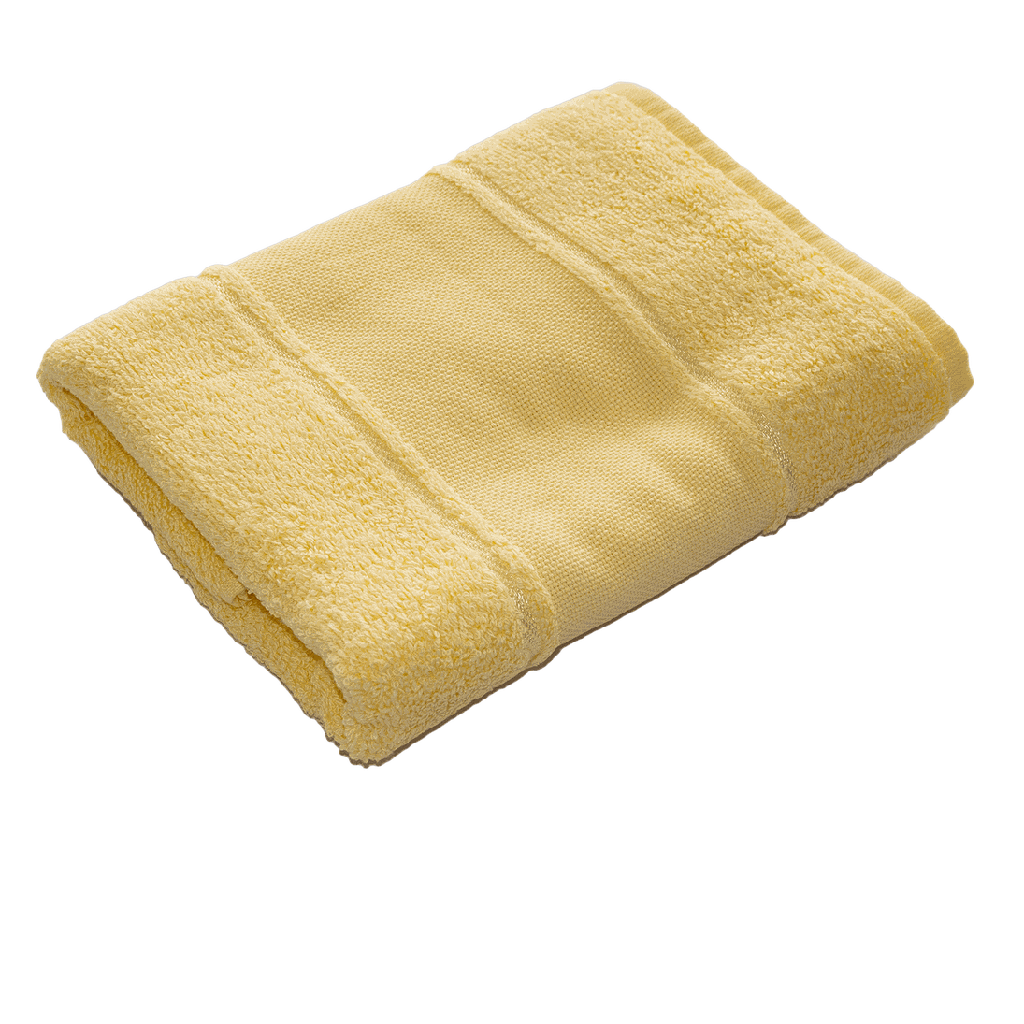 Serviette de bain galon aida 50x100cm, jaune