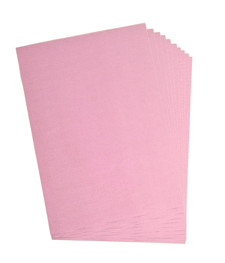 Carton ondulé, 50x70cm, 1 feuille, rose