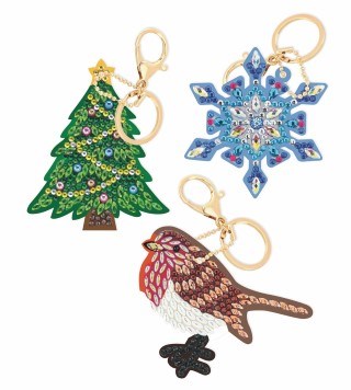 Crystal Art Keyring Festive Joy