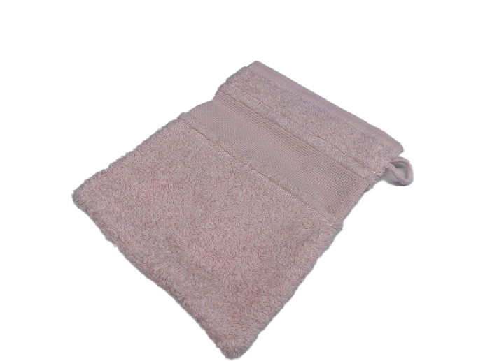 Gant de toilette Softline galon aida 23x15cm, rose