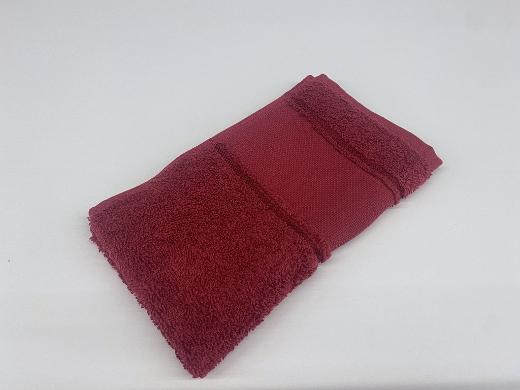 Gant de toilette Softline galon aida 23x15cm, bordeaux