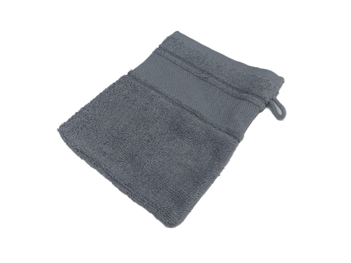 Gant de toilette Softline galon aida 23x15cm, gris