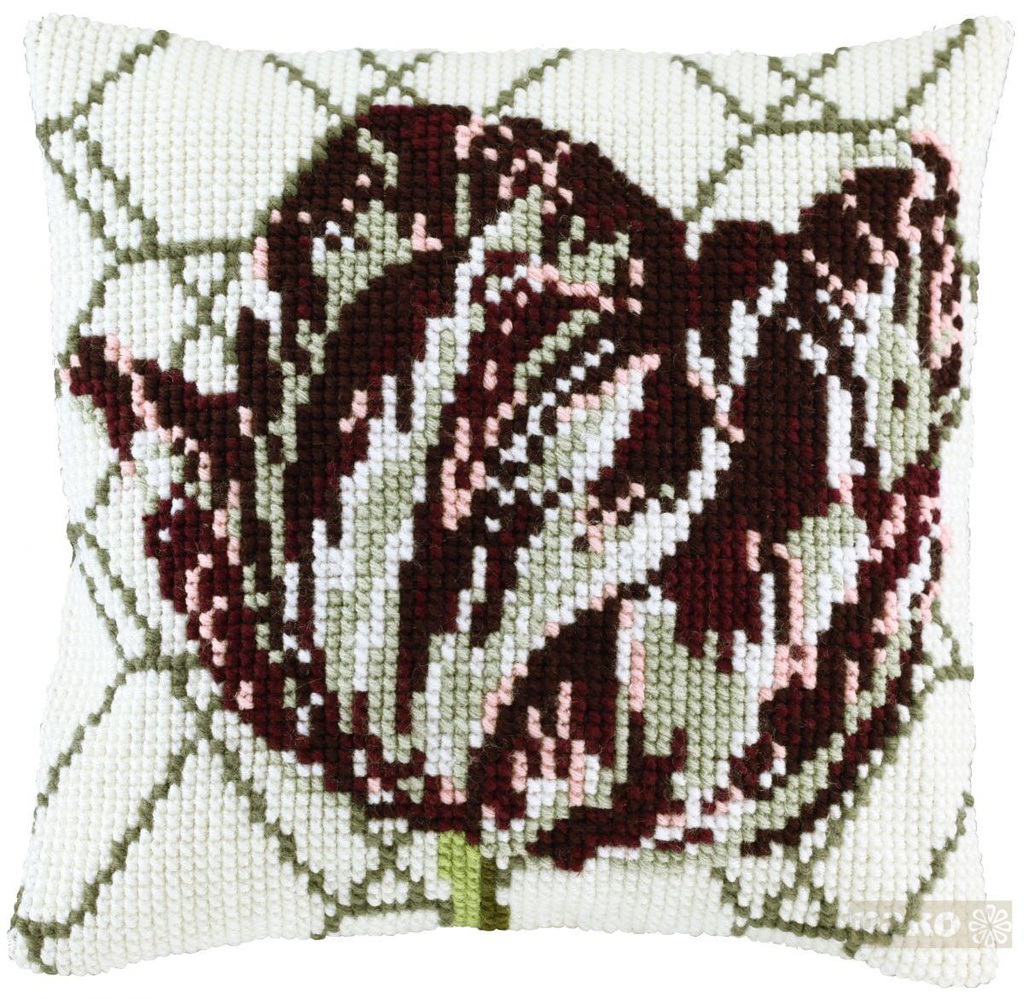 Kit coussin point de croix 40x40cm, Tulipe abstract