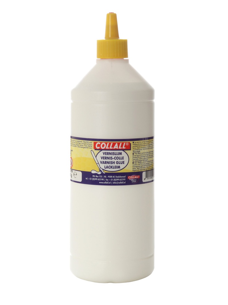 Collall Vernislijm voor découpage 1000ml, Wit