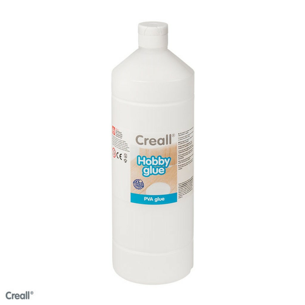 Creall Hobby, witte Hobbylijm droogt snel en transparant, 1000ml