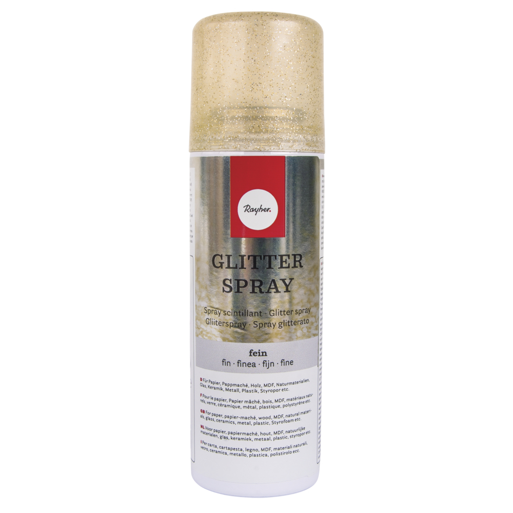 Gliiterspray fijn, goud, bus 125ml