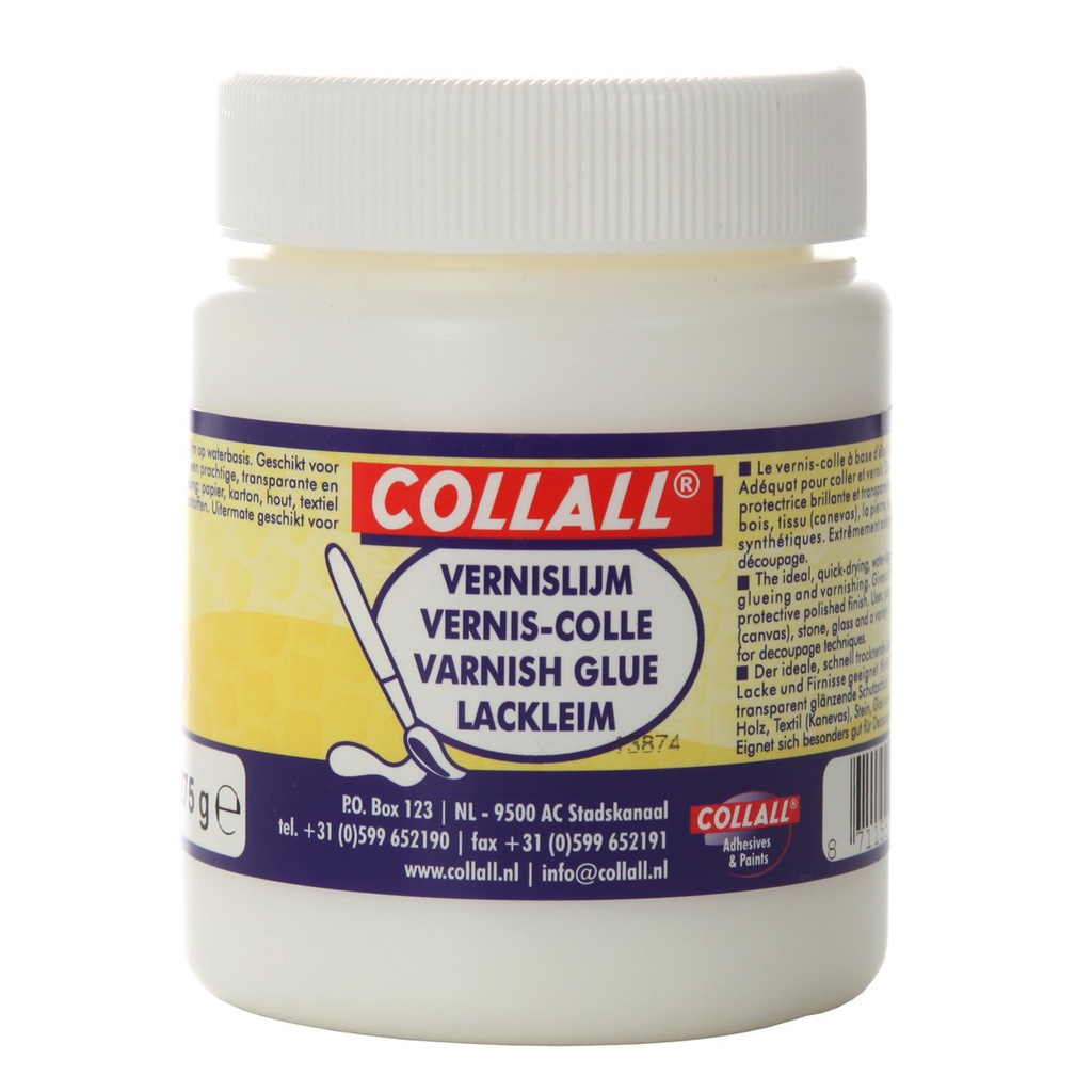 Collall vernislijm voor decoupage 250ml, Wit