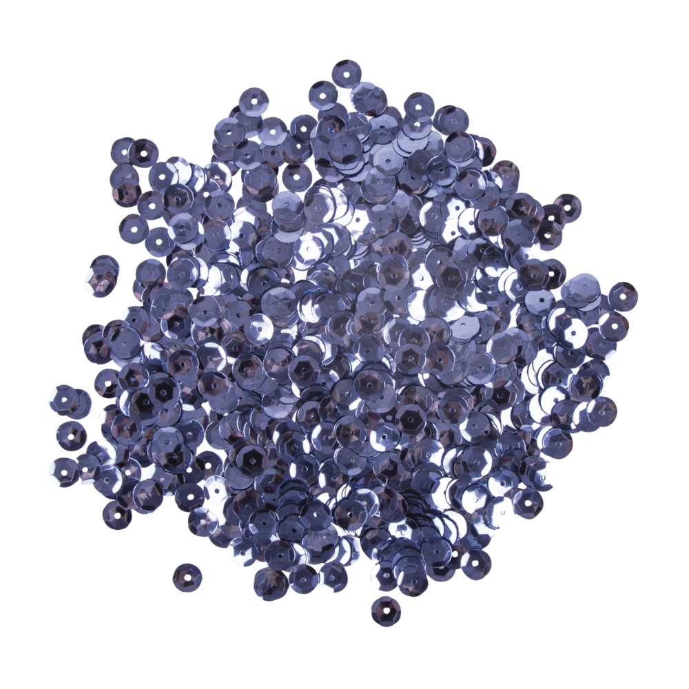 Paillettes bombées, 6mm ø, bleu moyen, boîte 4000pces