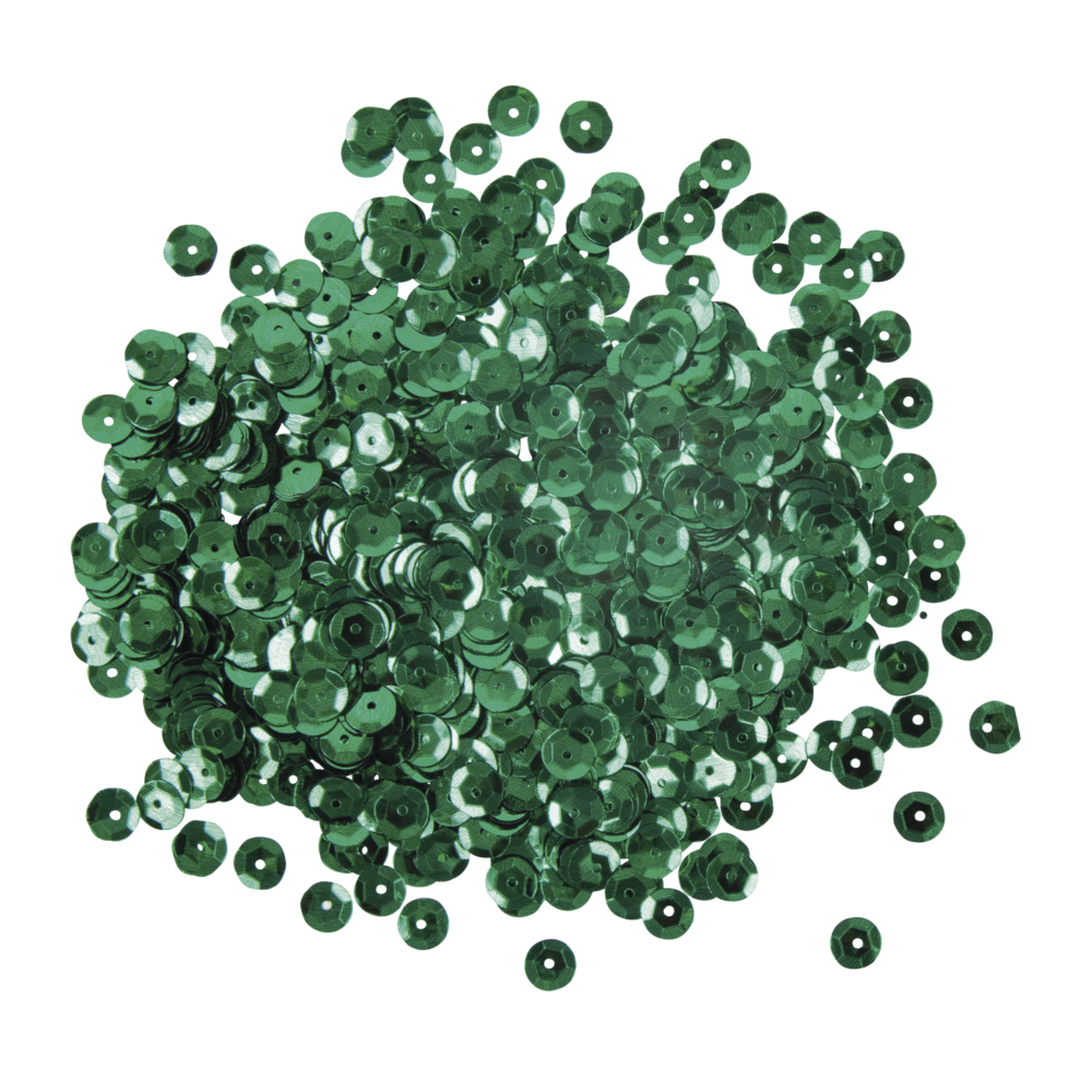 Paillettes bombées, 6mm ø, bleu vert, boîte 4000pces