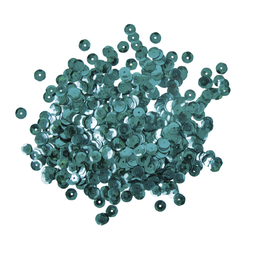 Paillettes bombées, 6mm ø, jade, boîte 4000pces