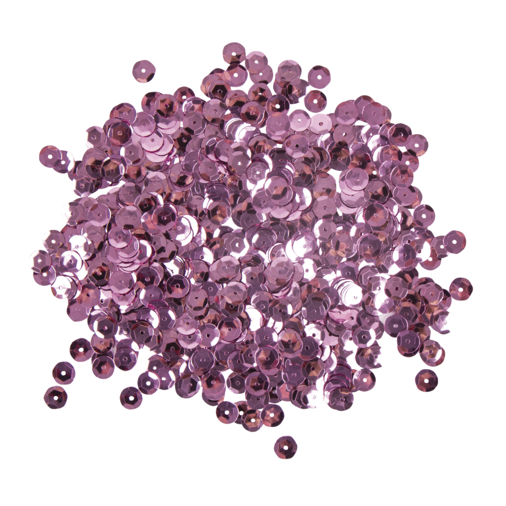 Paillettes bombées, 6mm ø, rose ancien, boîte 4000pces