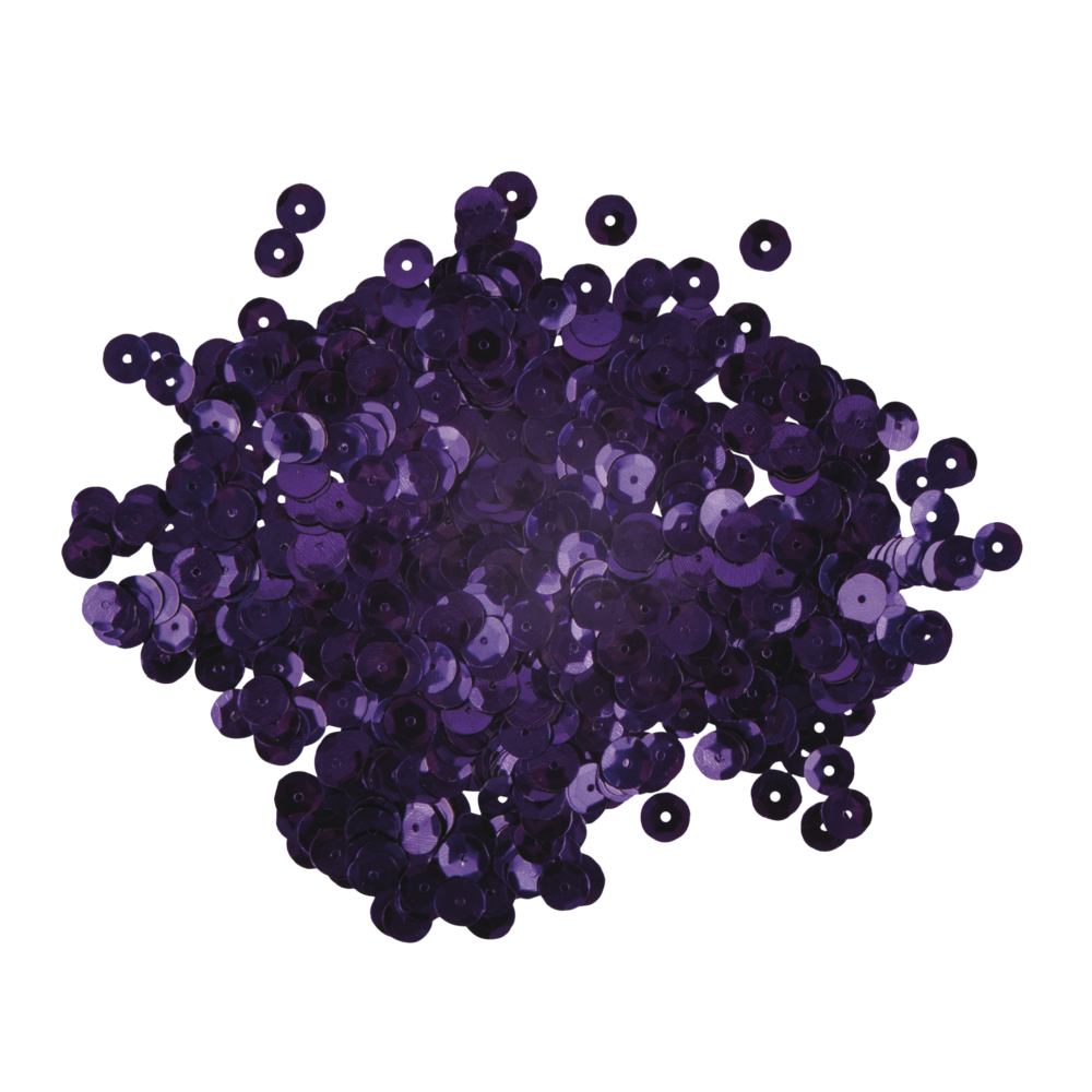 Paillettes bombées, 6mm ø, lilas foncé, boîte 4000pces