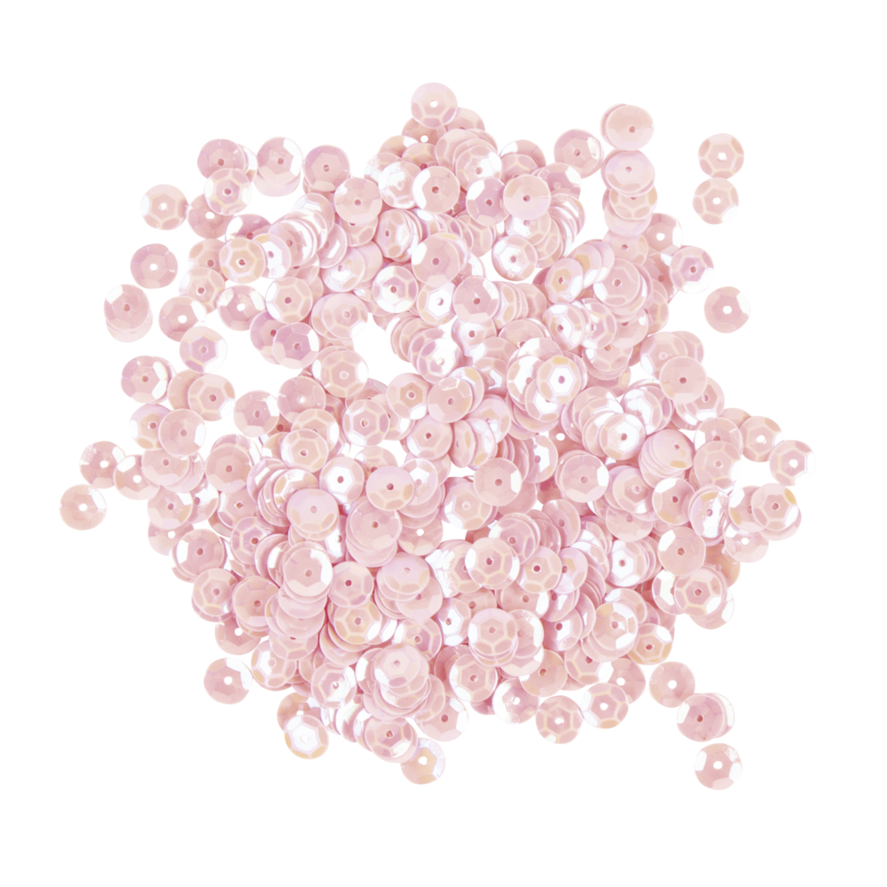 Paillettes bombées, 6mm ø, rose irisé, boîte 4000pces