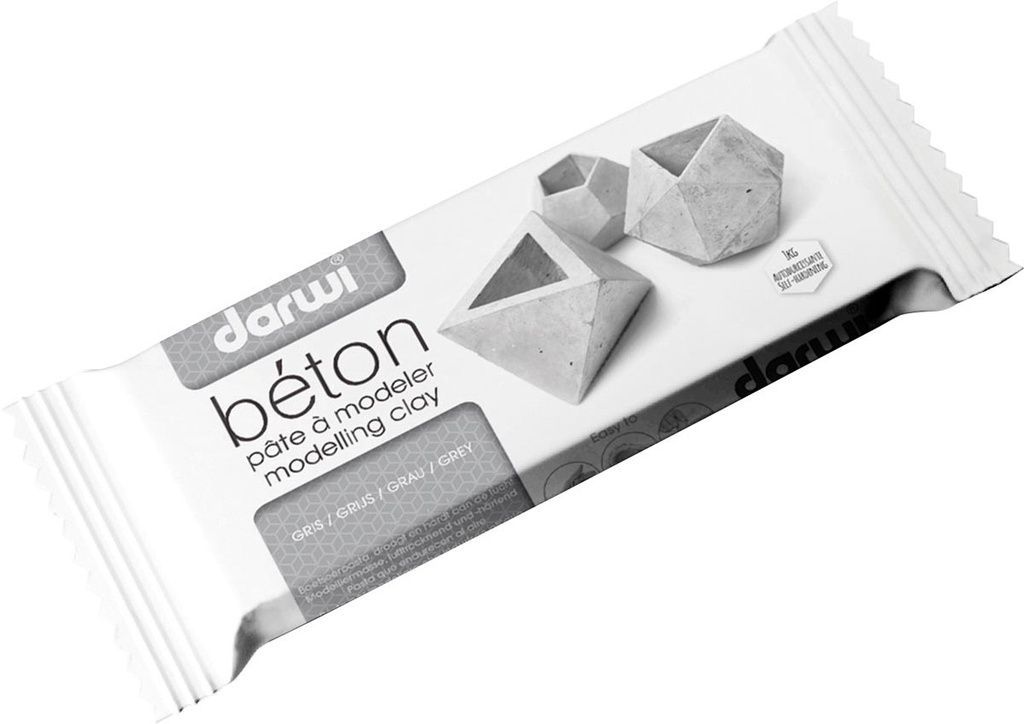 Darwi Betonklei grijs (betonkleur), zelfhardend - 1kg