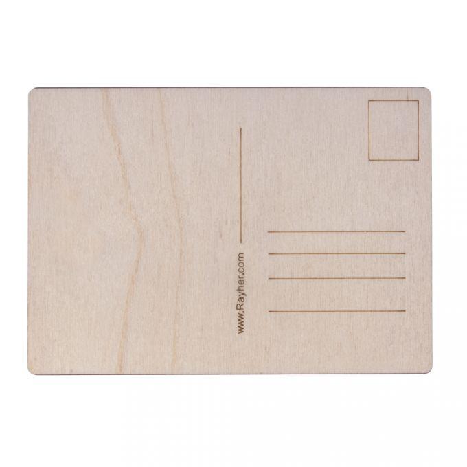 Houten postkaart, 14.8x10.5 cm - 2 stuks