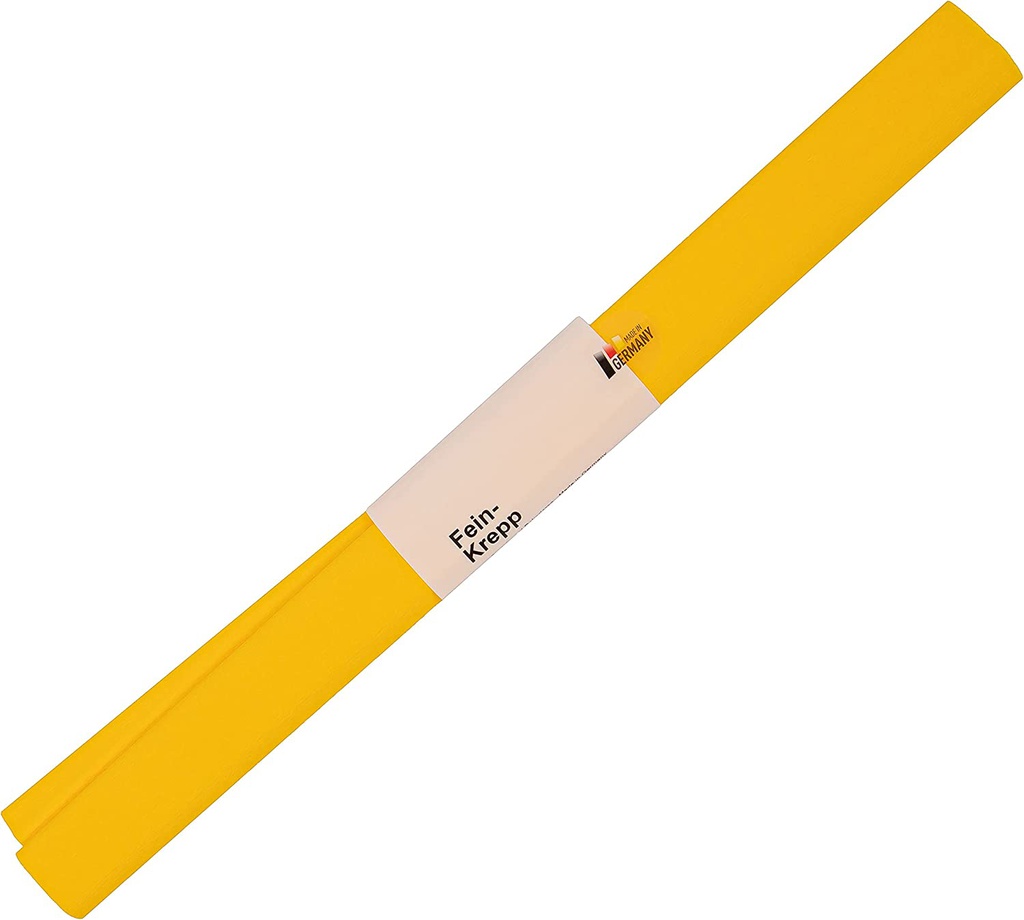 Papier crêpon, rouleau 50cmx2,5m, jaune