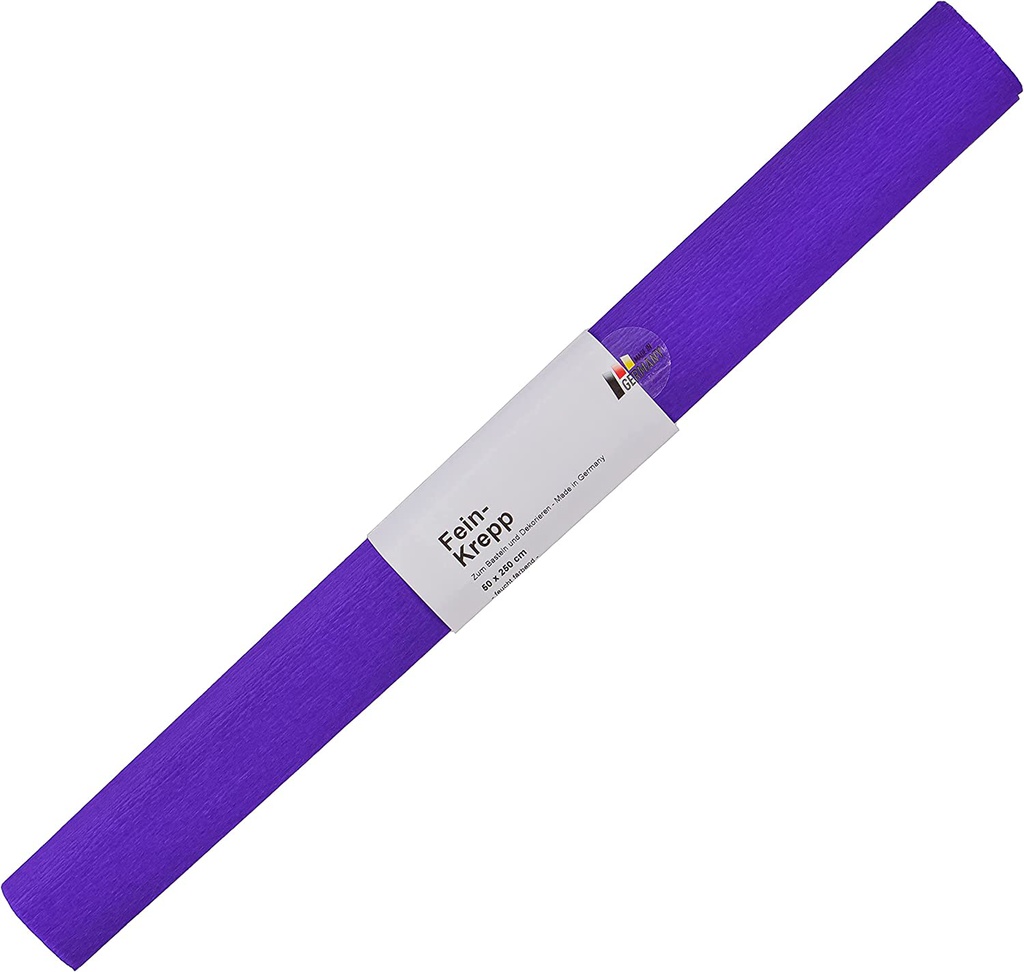 Papier crêpon, rouleau 50cmx2,5m, violet foncé