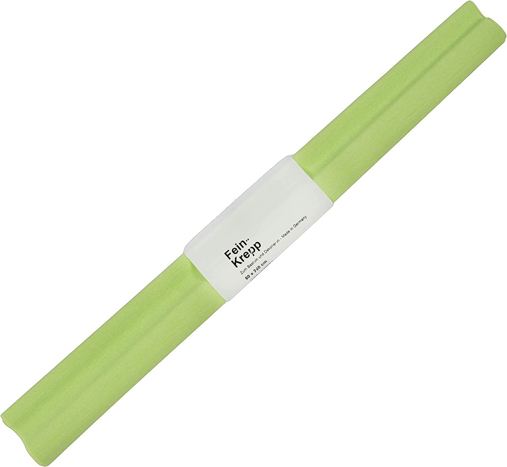 Papier crêpon, rouleau 50cmx2,5m, vert clair