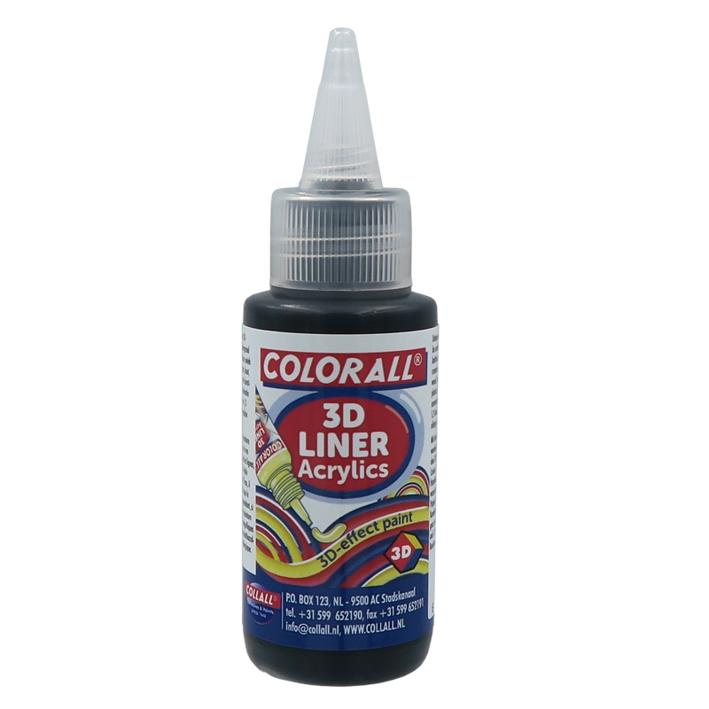 Collall Acrylics 3D Liner 50ml Zwart