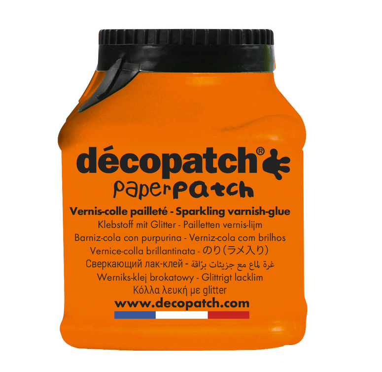 Décopatch Paperpatch varnish glue, 150gr, met glitter