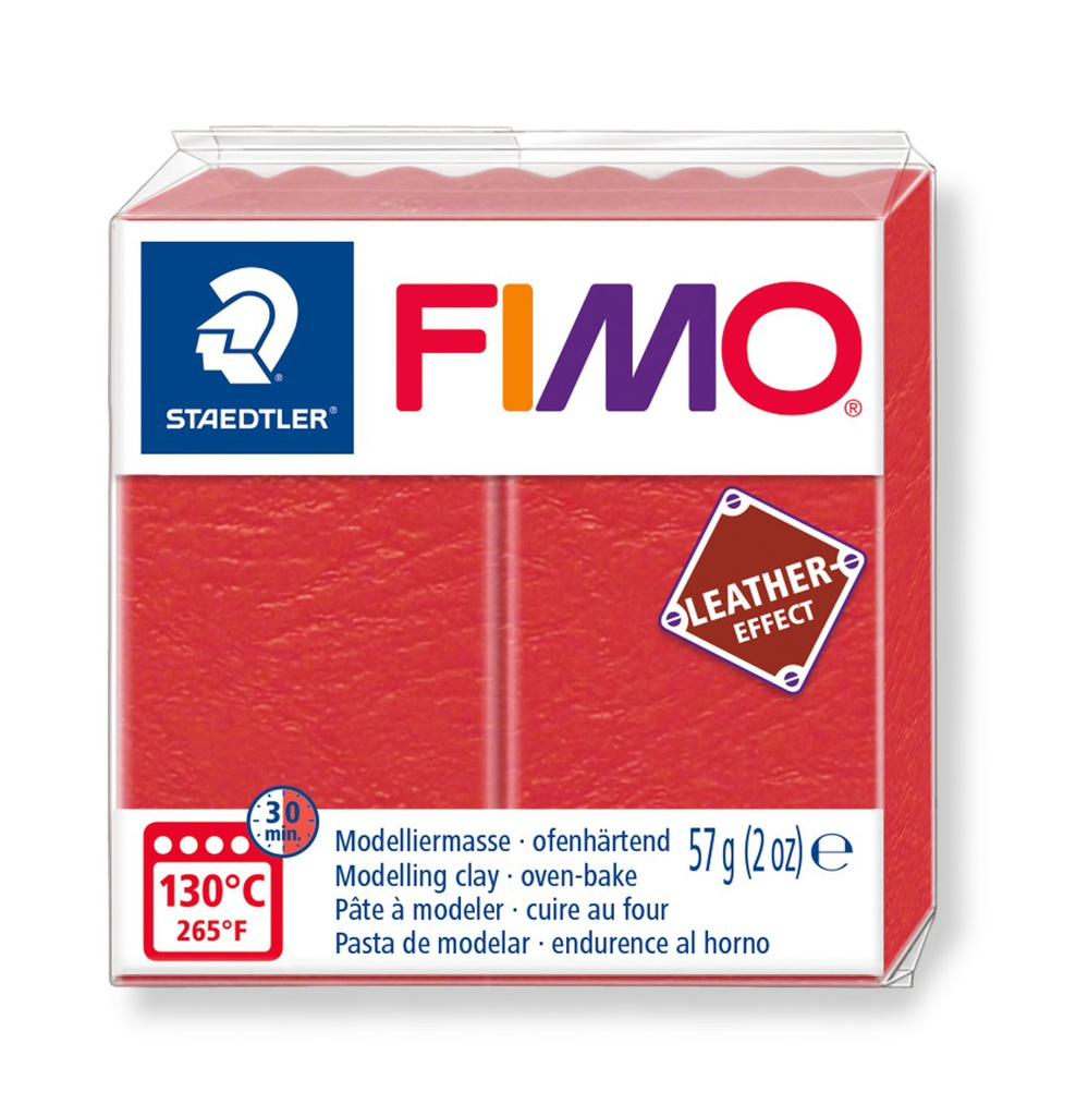 Fimo leather-effect boetseerklei, 57gr - watermeoen