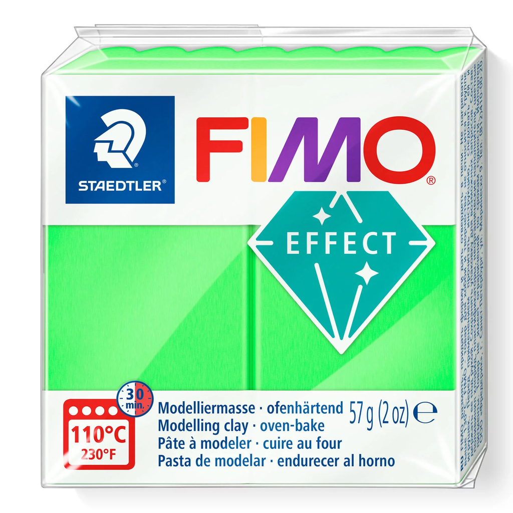 Fimo effect neon boetseerklei, 57gr - groen