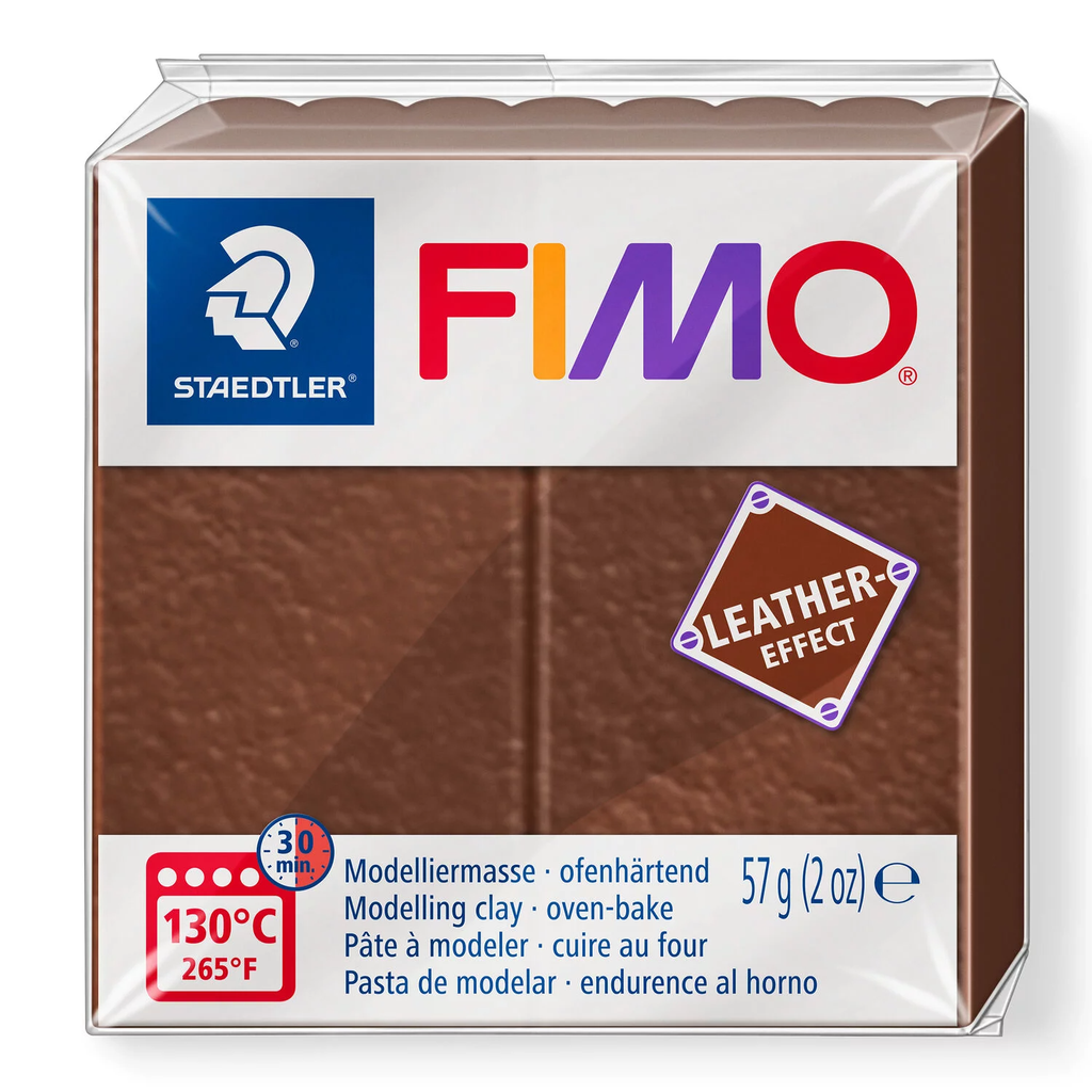 Fimo leather-effect boetseerklei, 57gr - noot