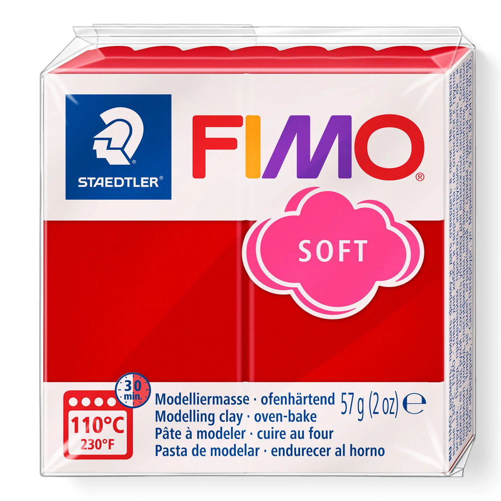 Fimo soft boetseerklei, 57gr - Kerstrood