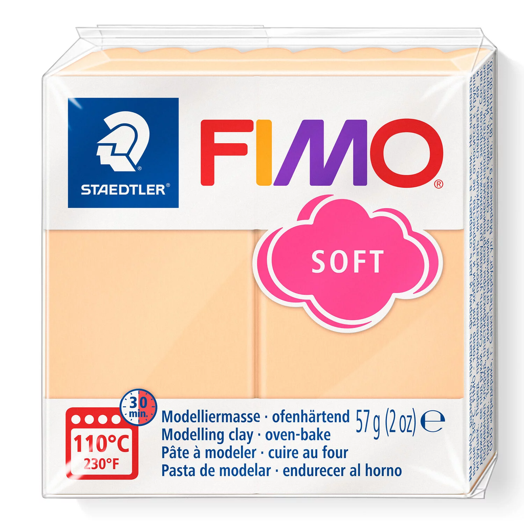 Fimo soft boetseerklei, 57gr - perzik