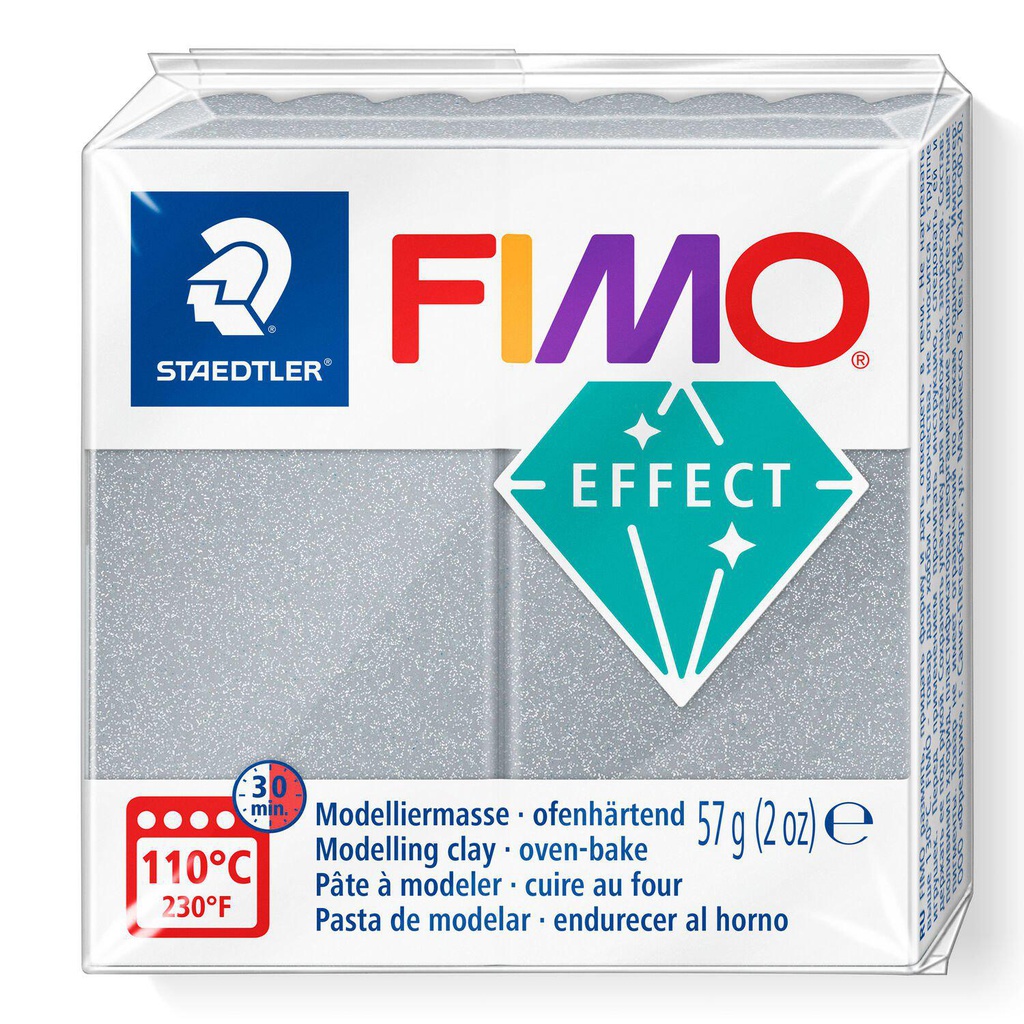 Fimo effect pâte à modeler 57g argent