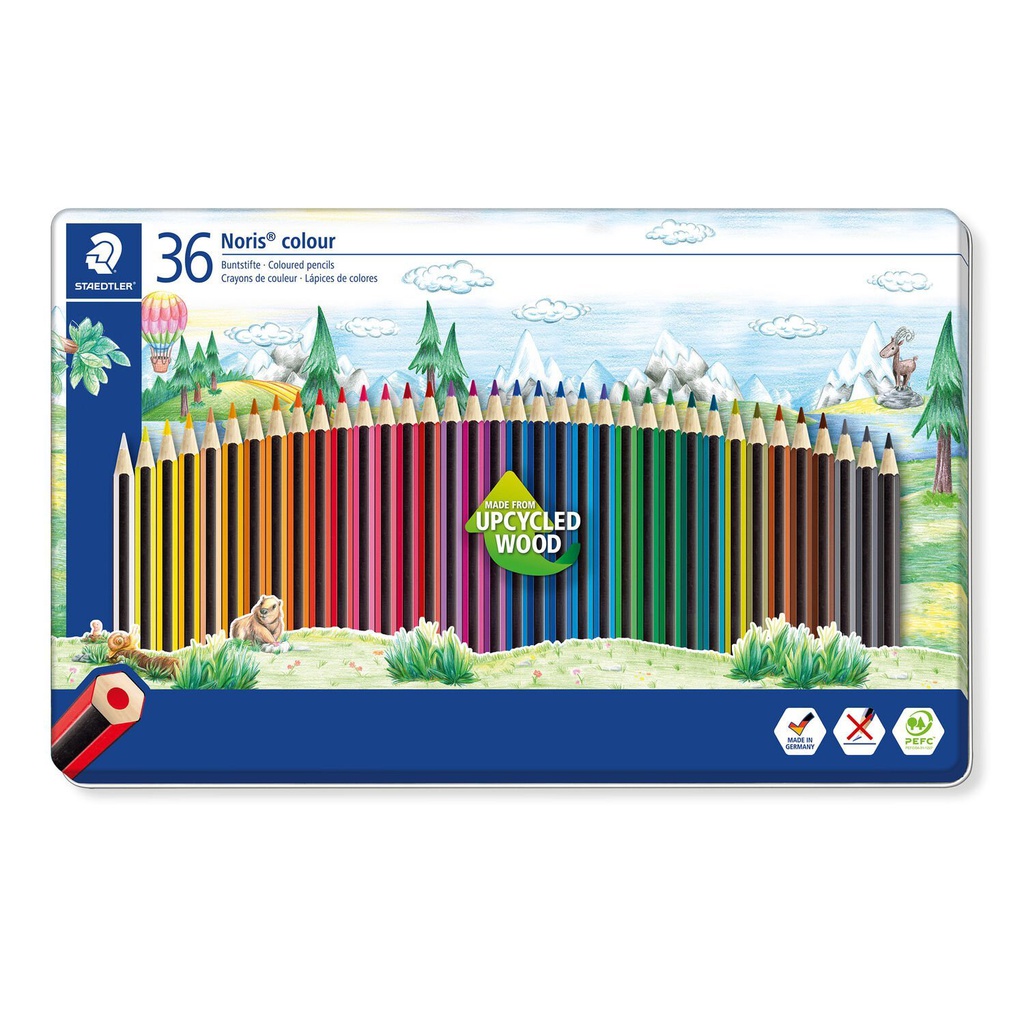 Staedtler Noris colour crayon de couleur - étui métal 36 pc