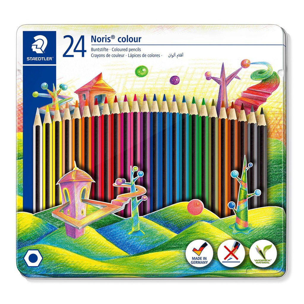 Staedtler Noris colour crayon de couleur - étui métal 24 pc