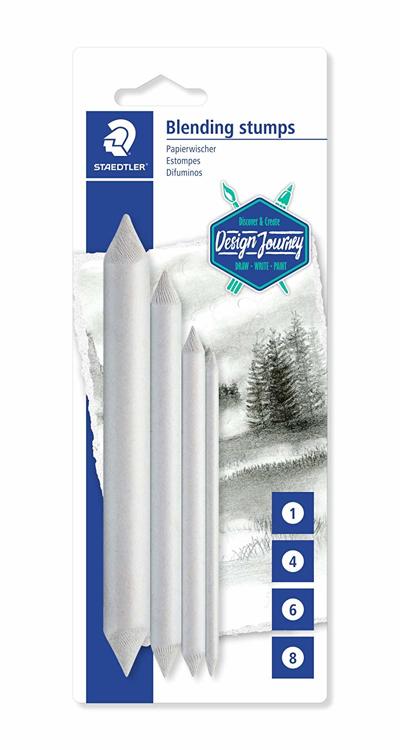 Staedtler estompes en papier -, 4 cartes, - Design Journey