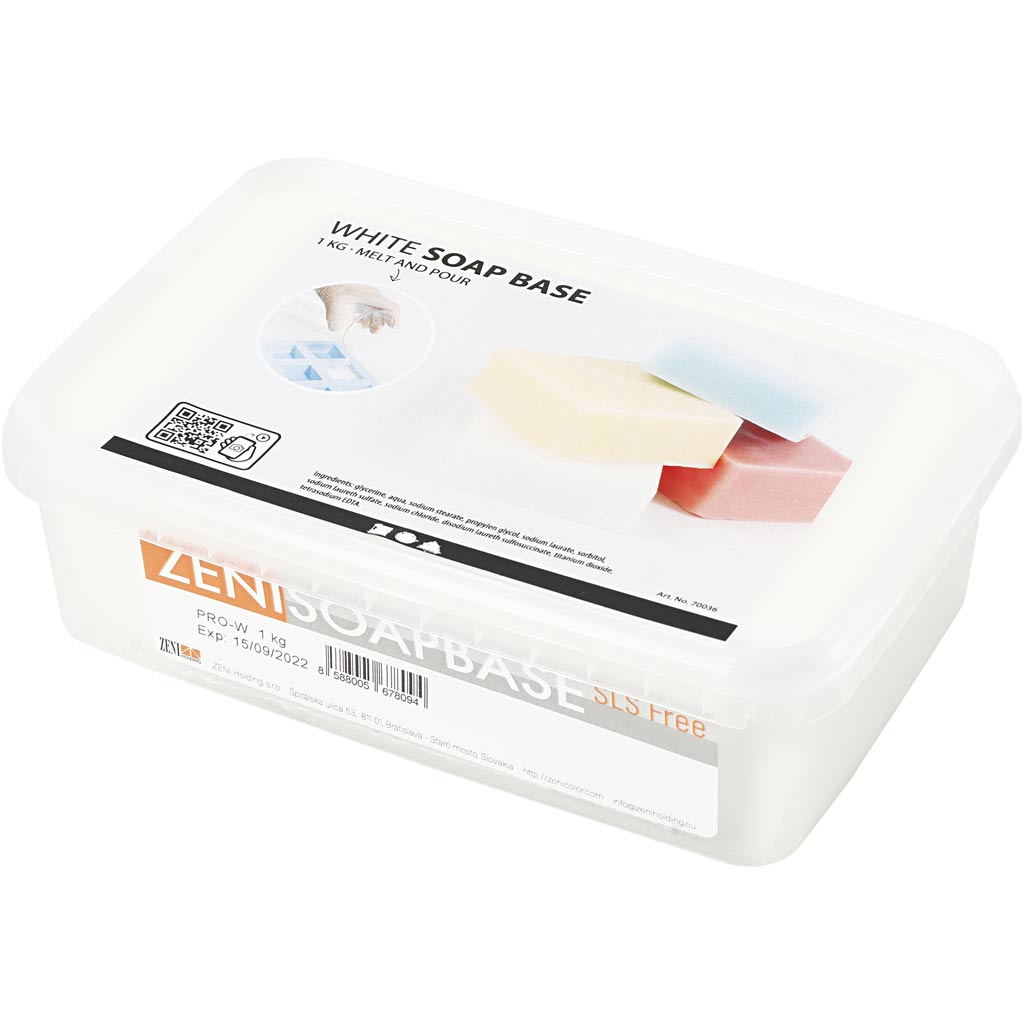 Base de savon, blanc, 1 kg